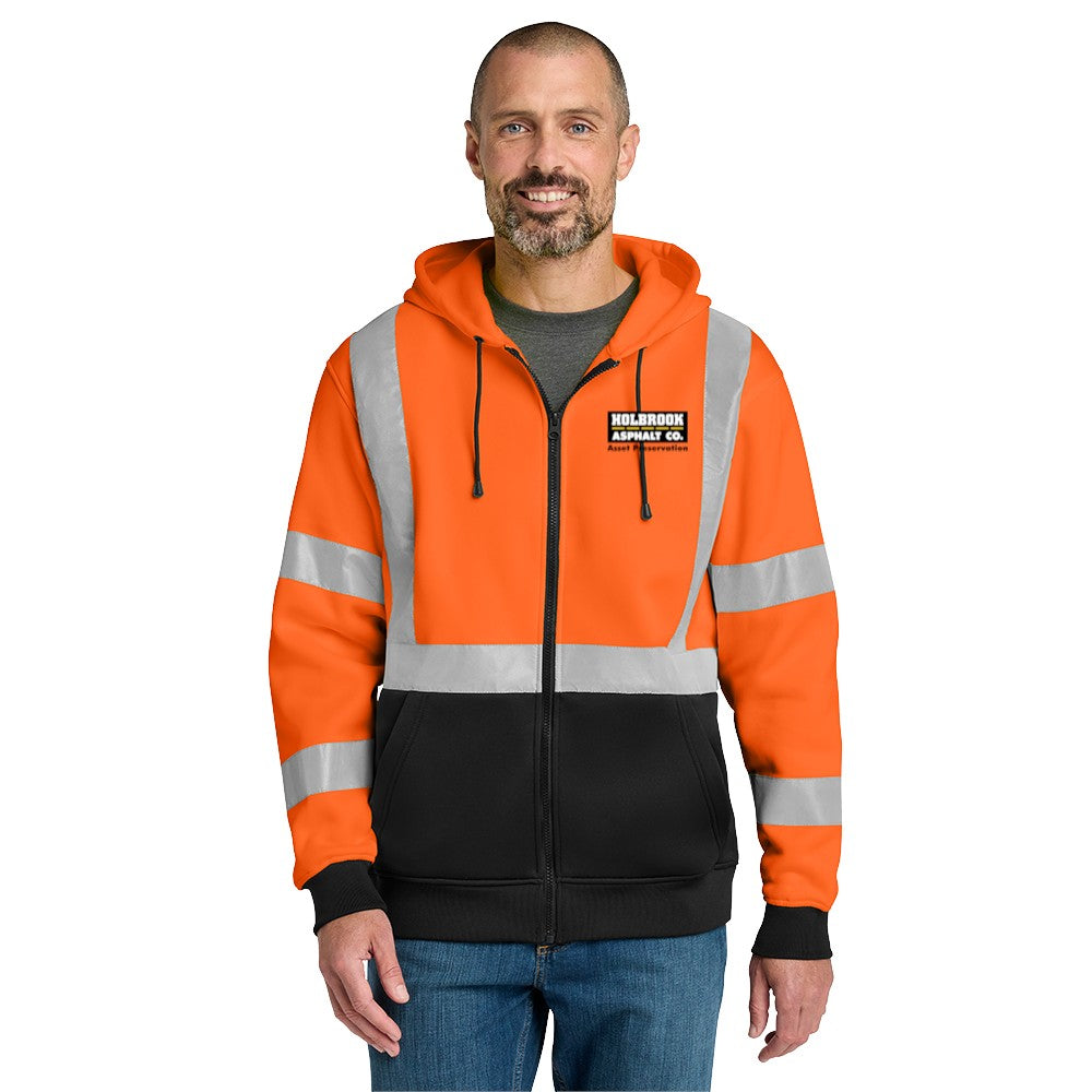 CornerStone® ANSI 107 Class 3 Heavy-Duty Fleece Full-Zip Hoodie